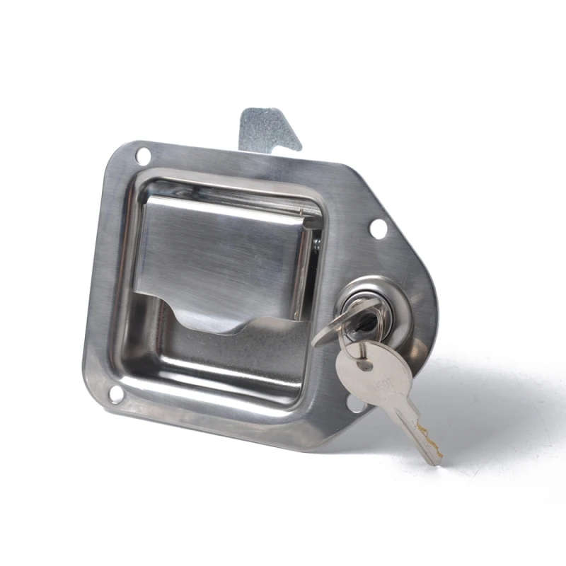 Car Tool Box Lock Stainless Steel Paddle Latch & Keys for electrical cabinet, vehicles Toolbox,