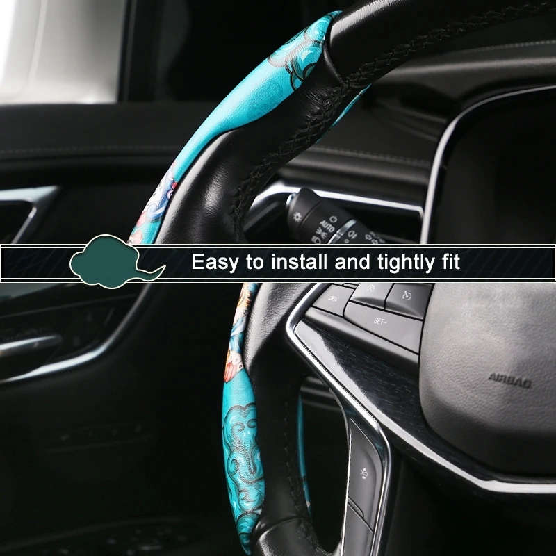 Universal Car Steering Wheel Leather Cover