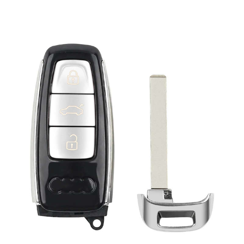 3 Buttons Remote Car Key Shell Case Fob For Audi A6 C8 A7 A8 Q8 2017-2020 Fob Case Replacement