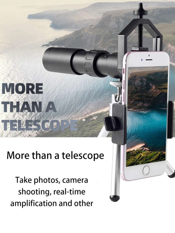 10-300X Zoom Professional Monocular Telescope HD 4K Powerful Binoculars Long Range High Qu
