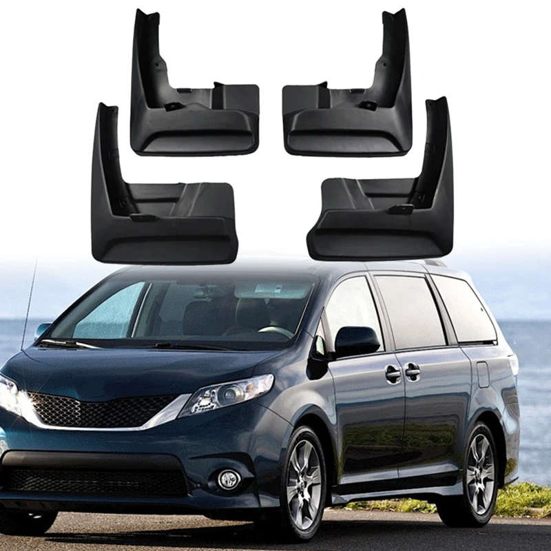 Car Mud Flap Front Rear Mudguard Splash Guards for Toyota Sienna 10-17