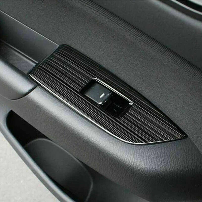 Black Window Lift Switch Panel Protection Cover Trim Inner Door Armrest for Mazda CX-5 CX5 2017-18