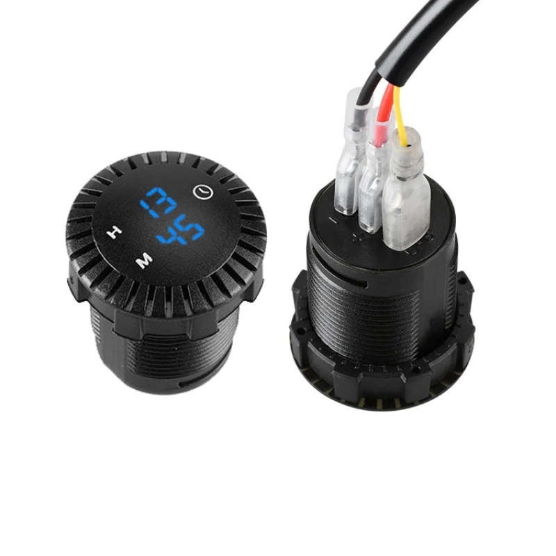 Car Time Display RVs Yachts Truck Ship 12-24V Modification Accessories Red Green Blue Light