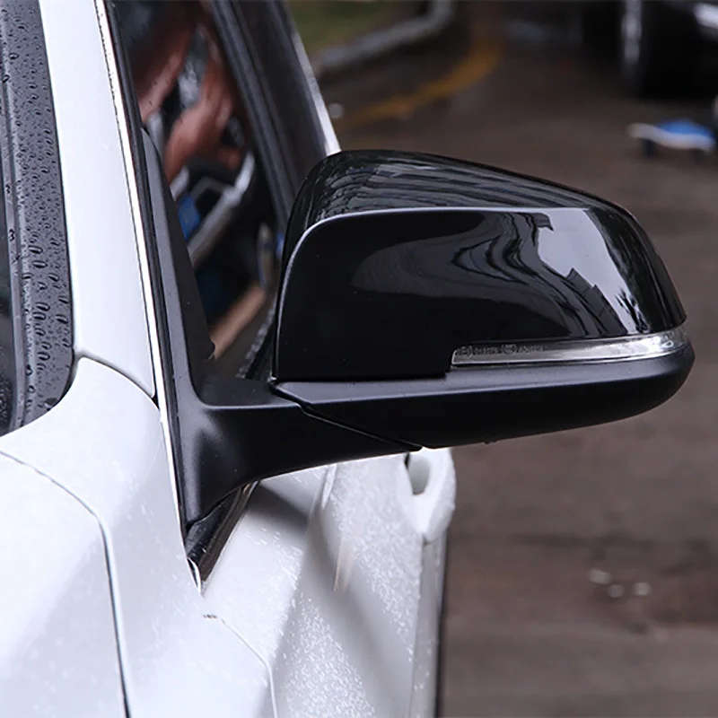 Car RearView Mirror Cover Trim for BM-W 1/2/3/4 Series F30/F35/F31/F32 Black