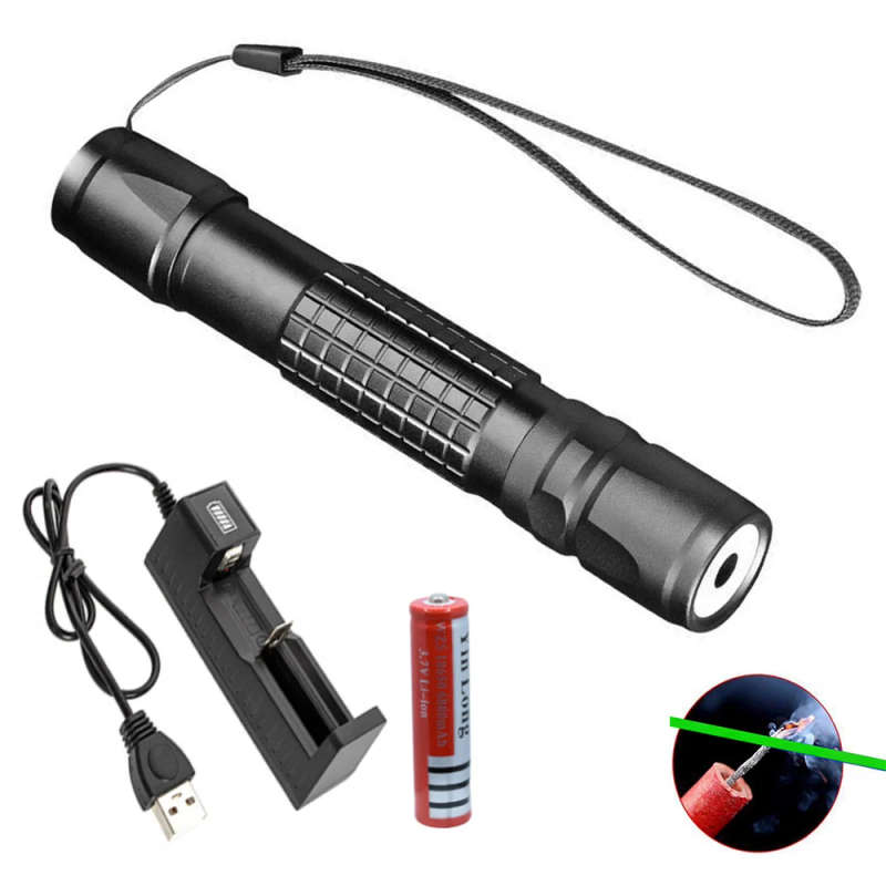 Hunting high-power green laser usb charging adjustable focus green laser pointer 532nm 500