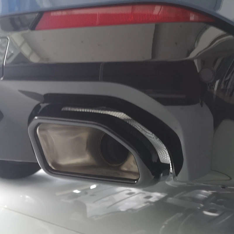 Rear Exhaust Muffler Pipe Cover Stainless Steel Tail Throat Vent Decoration for-BMW X3 2022