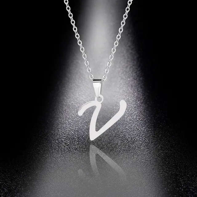 Genuine Letter "V" Pendant ONLY -  Stainless Steel  - DO NOT FADE