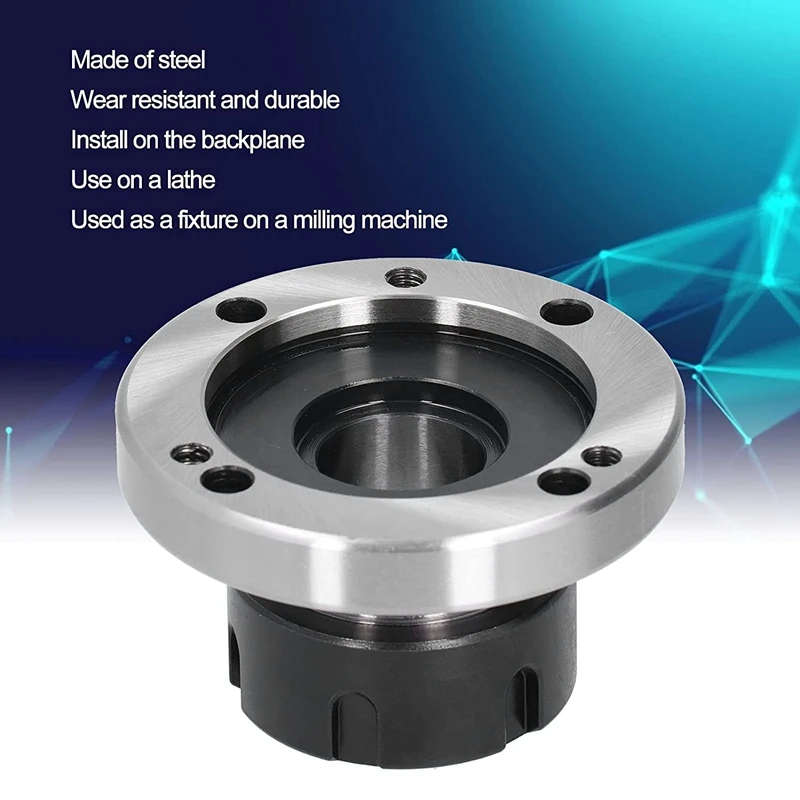 Collet Chuck, Collet Chuck 40CR Steel 16?? Concentricity Lathe Fixtures CNC Milling Tool 50mm ER?32
