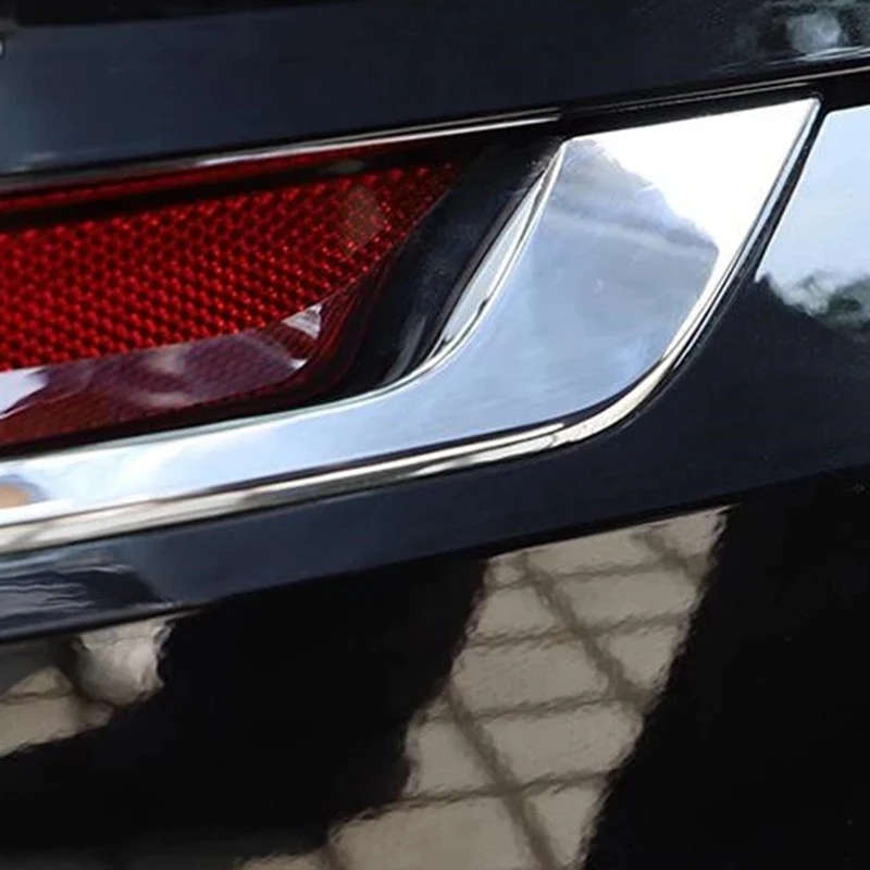 Car Chrome Front Rear Fog Light Tail Lamp Eyelid Cover Trim for VOLVO XC90 2016-2020