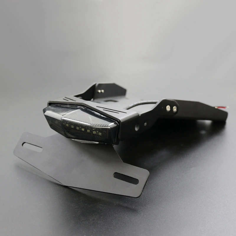 Motorcycle Black Tail Mount License Plate Bracket Brake Rear Lamp Taillight for-BMW R NINE T R9T