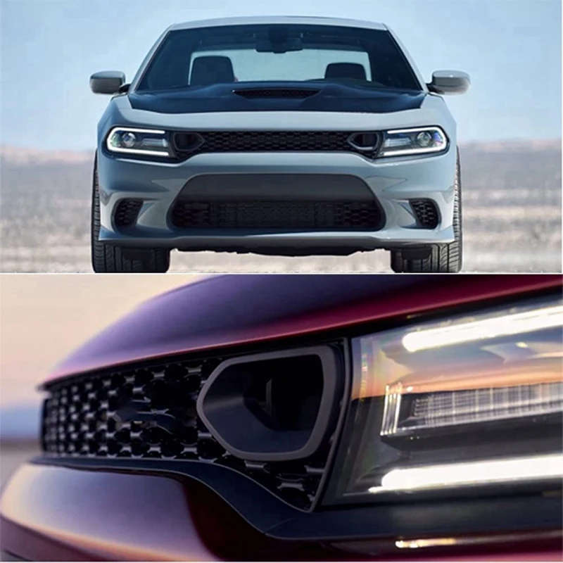 For Dodge Charger 2015-2021 Front Bumper Center Grill Grille Cover Decoration Trim