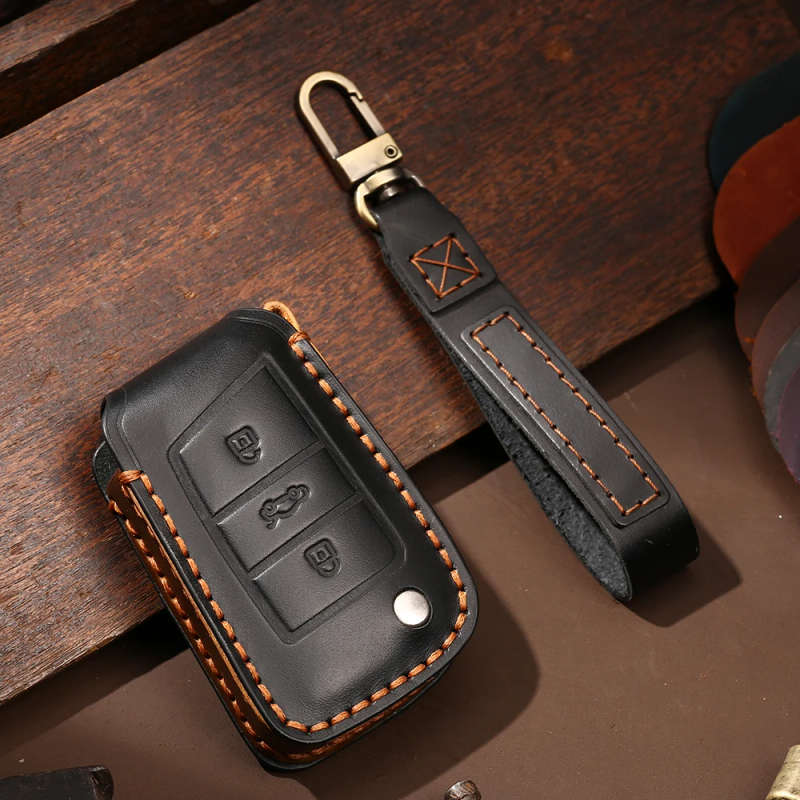 Car Key Cover Case For Volkswagen VW Golf VII 7 MK7 Polo Passat Skoda Octavia Altea Aztec Leon