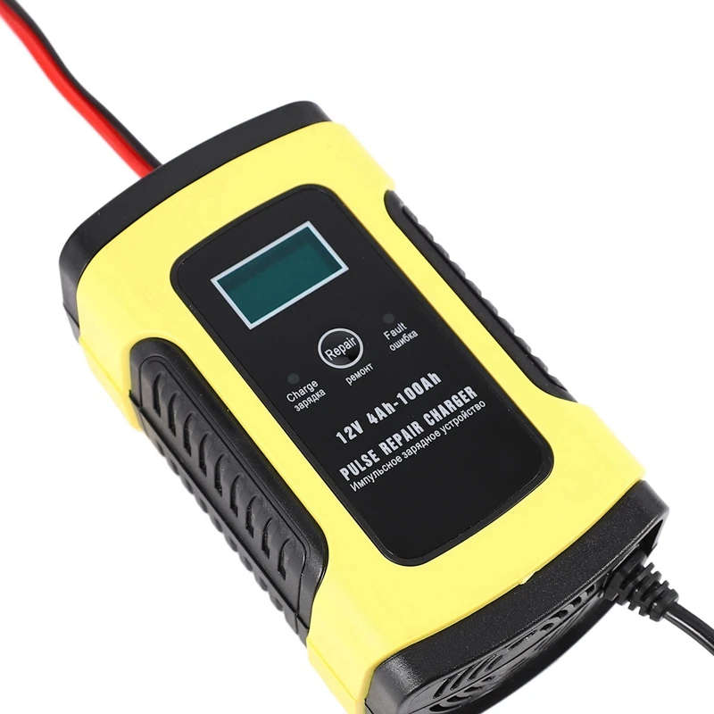 Car Battery Charger Intelligent Fast Power Charging Wet Dry Lead Acid Digital Lcd Display