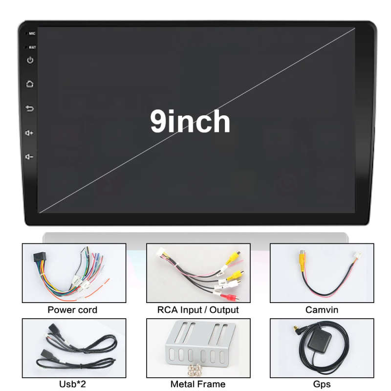 2Din Carplay Universal Auto Android Car Multimedia Player GPS Navigation BT DAB FM USB Wifi