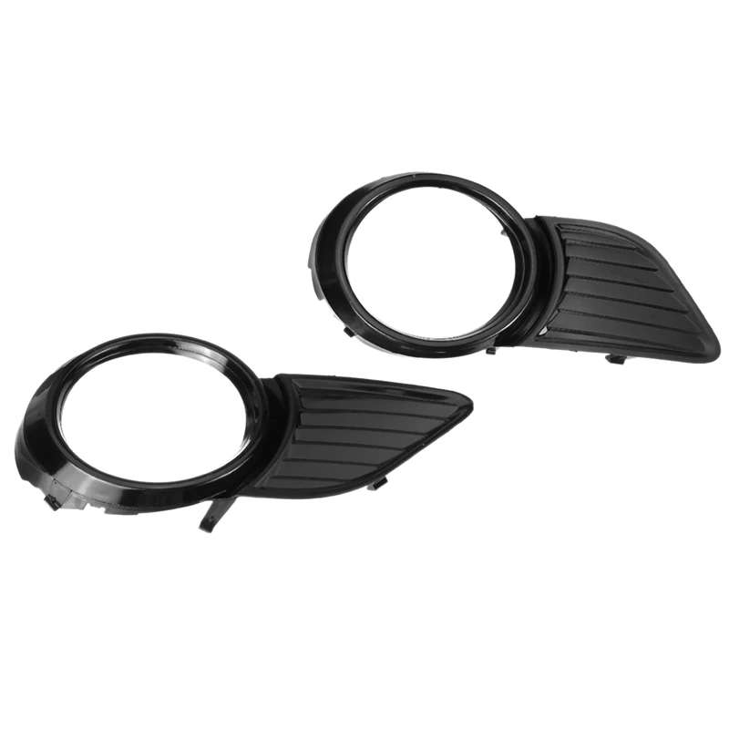 1 Pair Car Black Front Fog Light Lamps Frame Covers for Toyota Sienna XLE/LE 2011-2017