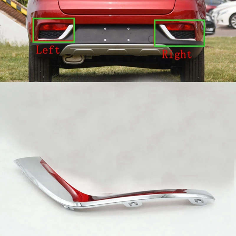 Car Rear Bumper Taillight Trim Fog Light Reflector Light Cover Brake Light Strip for MG ZS