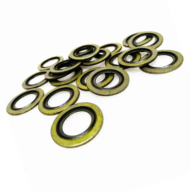 20PCS Engine Oil Drain Plug Gasket 016393/016454 for Peugeot,Toyota,Fiat,Iveco,Nissan,Opel,Volvo