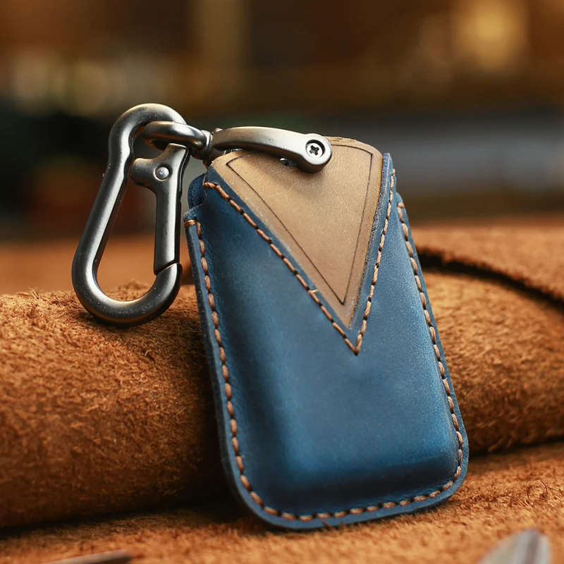 For Land Rover Range Rover Evoque Discovery Sport For Jaguar E-Pace Leather Car Key Case Cover