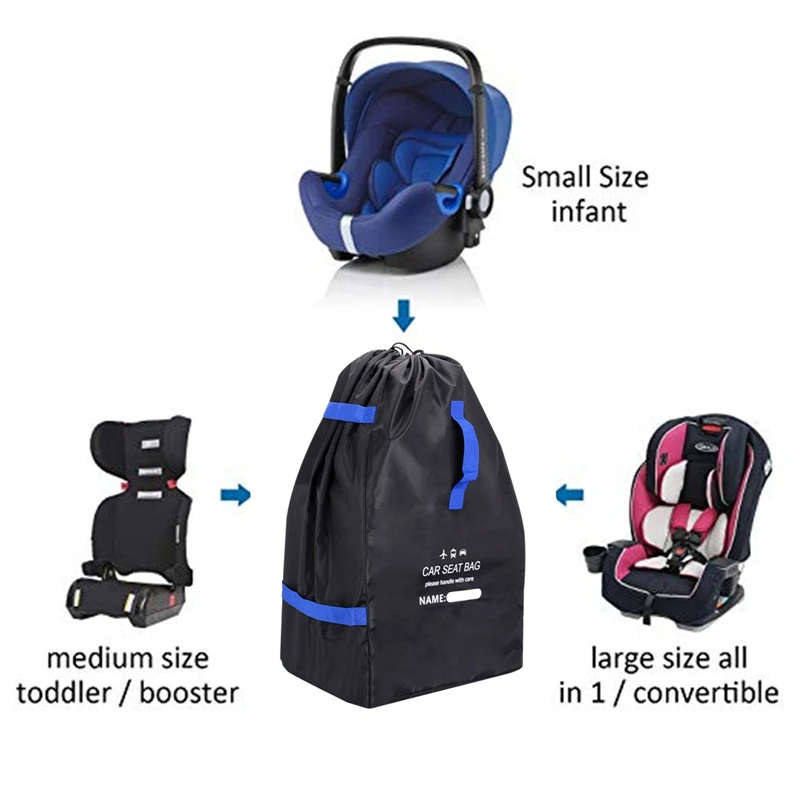 Car Seat Travel Bag Waterproof Car Seat Booster Backpack Cover Easy Carry