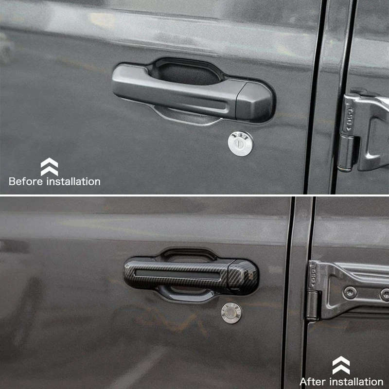 For Door Handle Inserts Cover Kit & Tailgate Handle Cover for Jeep Wrangler JL Gladiator JT