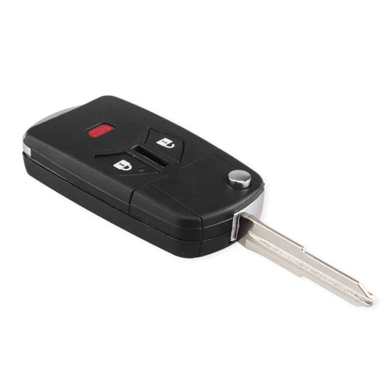 Car Remote Key Case Flip Folding Key Case FOB 2+1 Button For Mitsubishi Housing Shell