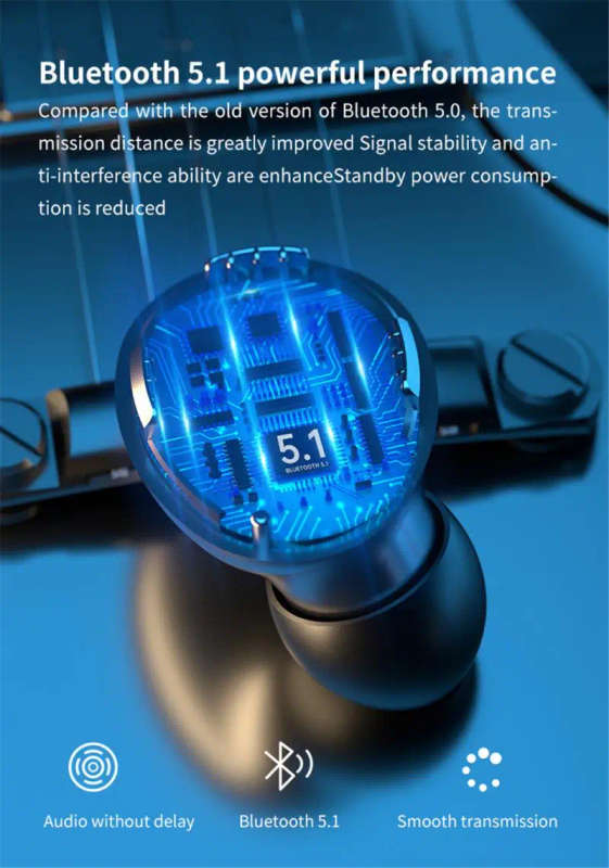 Bluetooth earphone with flashligh