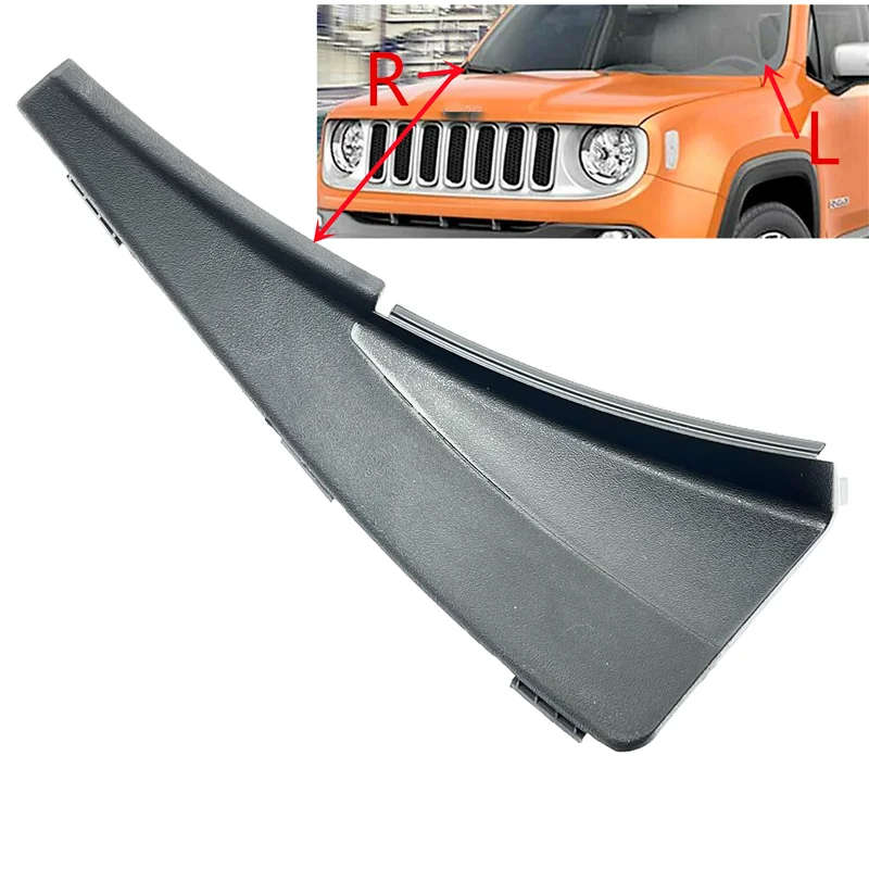 For Jeep Renegade 14-19 Front Windshield Wiper Side Cowl Extension Cover Trim Water deflector Panel