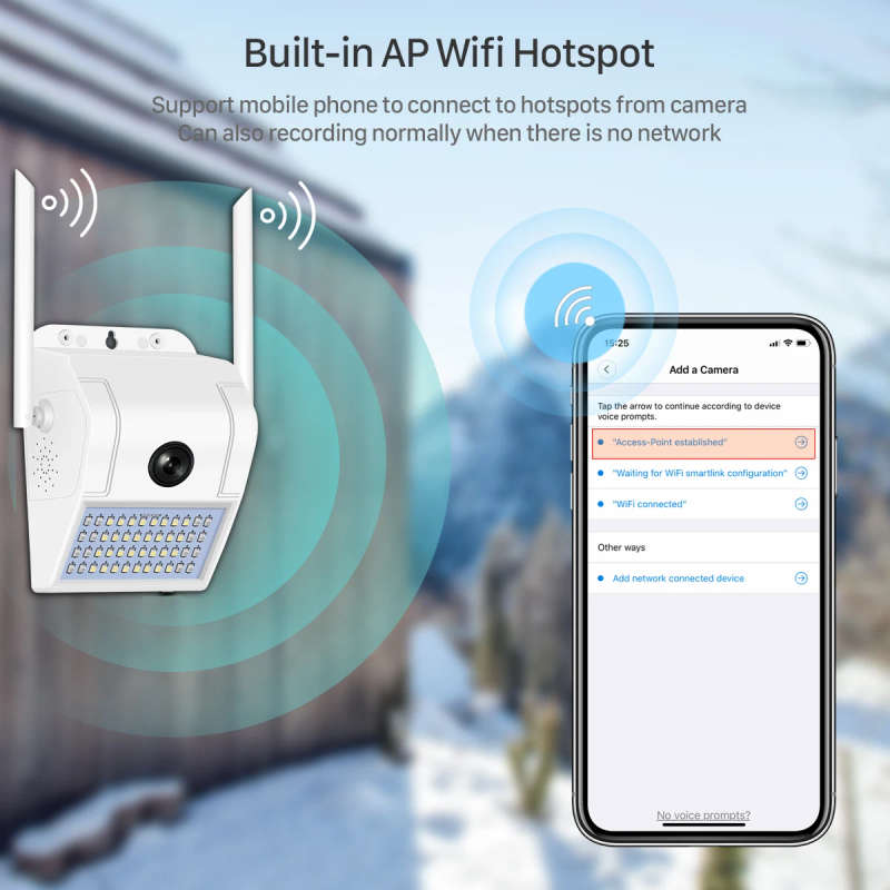 Wireless WiFi IP Camera Wall Lamp