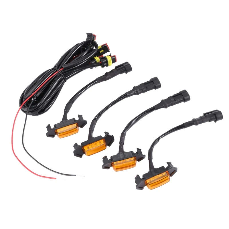 8X Grille Amber Led Lights Kit For Toyota Tacoma Trd Grill 2016-2018