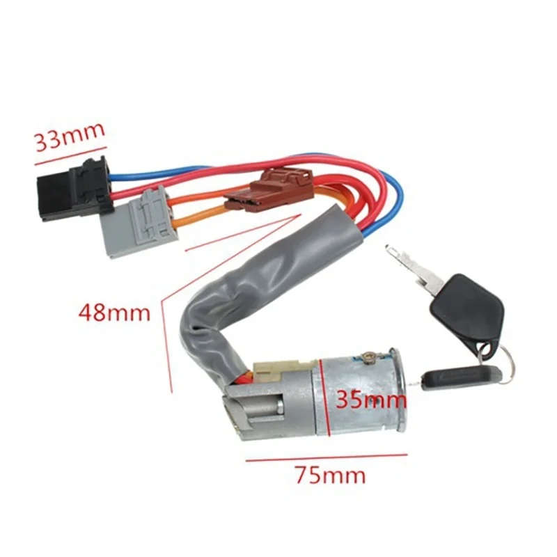Car Ignition Cylinder Lock Switch + Keys 6 PIN for Peugeot 306 1993-1997 4162-996P
