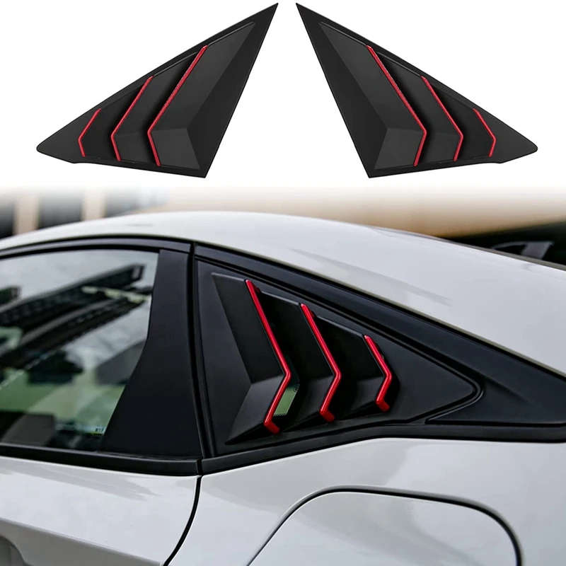 For 11Th Gen Honda Civic 2022 Rear Side Window Louvers Air Vent Scoop Shades Cover Blinds