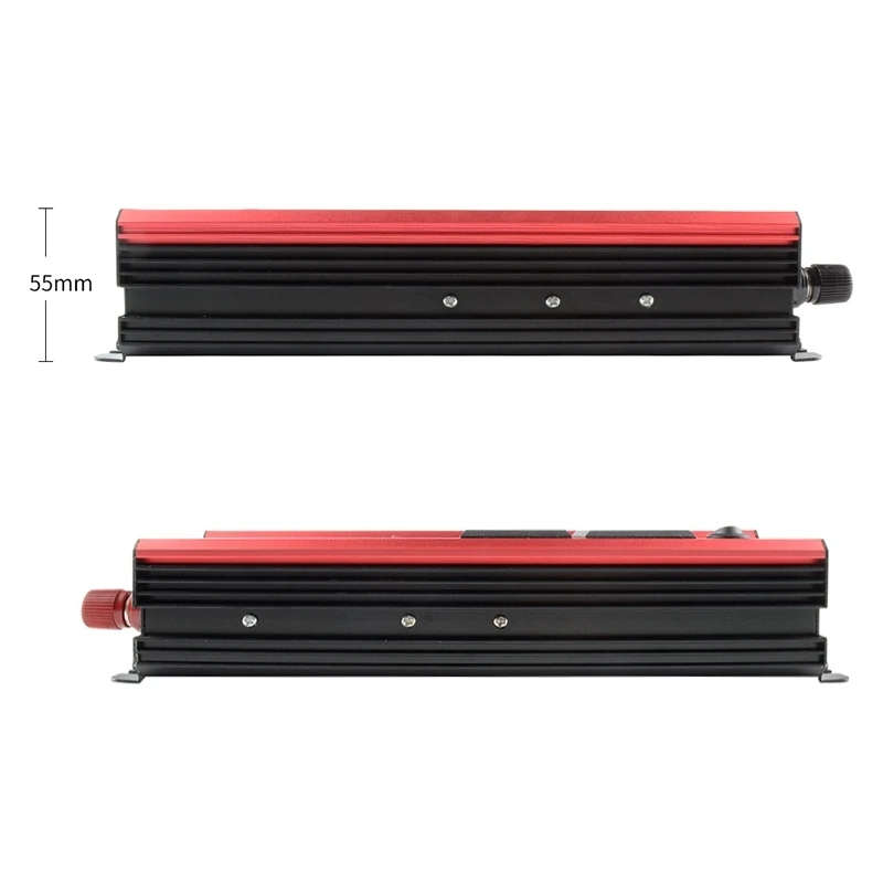 2000W Car Inverter DC24V/12V to AC 220V Charging Converter with USB Display, EU Plug