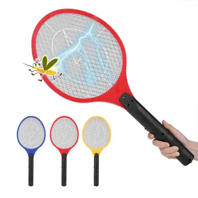 Cordless Rechargeable Electric Fly Mosquito Killer Swatter Bug Zapper Racket