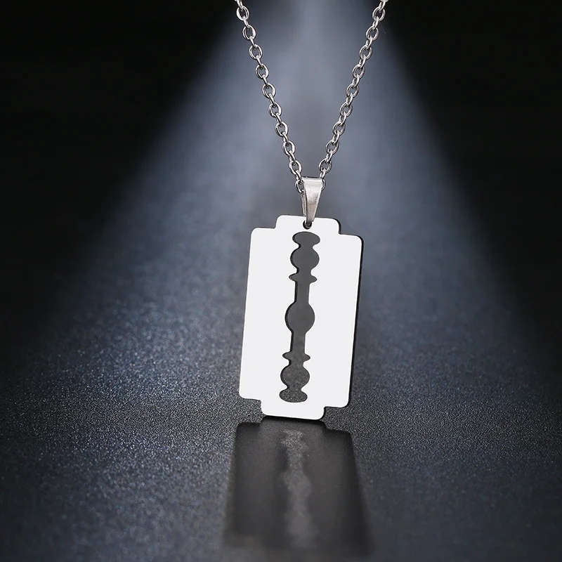 Retail Price R 850 / Genuine Stainless Steel Blade Necklace Silver Color