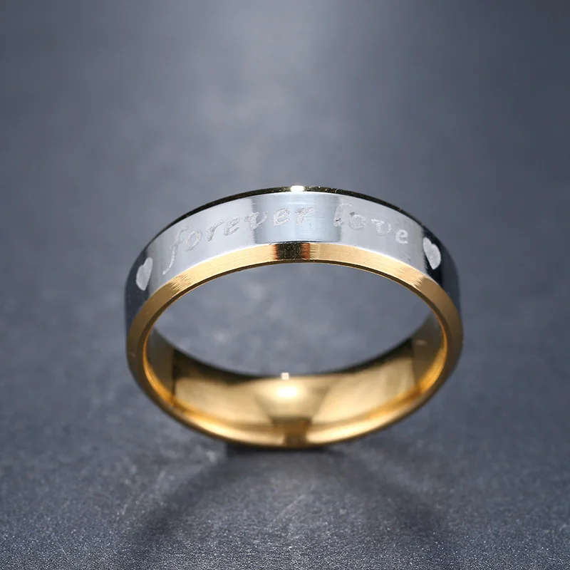 GENUINE STAINLESS STEEL Ring Forever Love Size 8 - DO NOT FADE