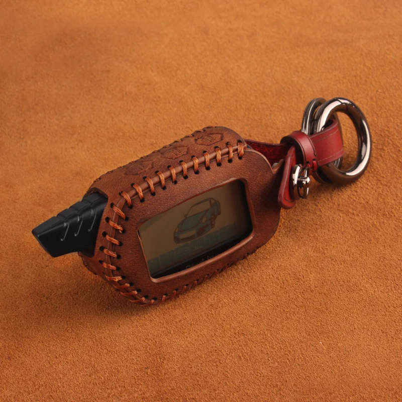 Key Case For Starline B9/B6/A91/A61 LCD Two Way Car Remote 2 Way LCD Alarm System Leather Case