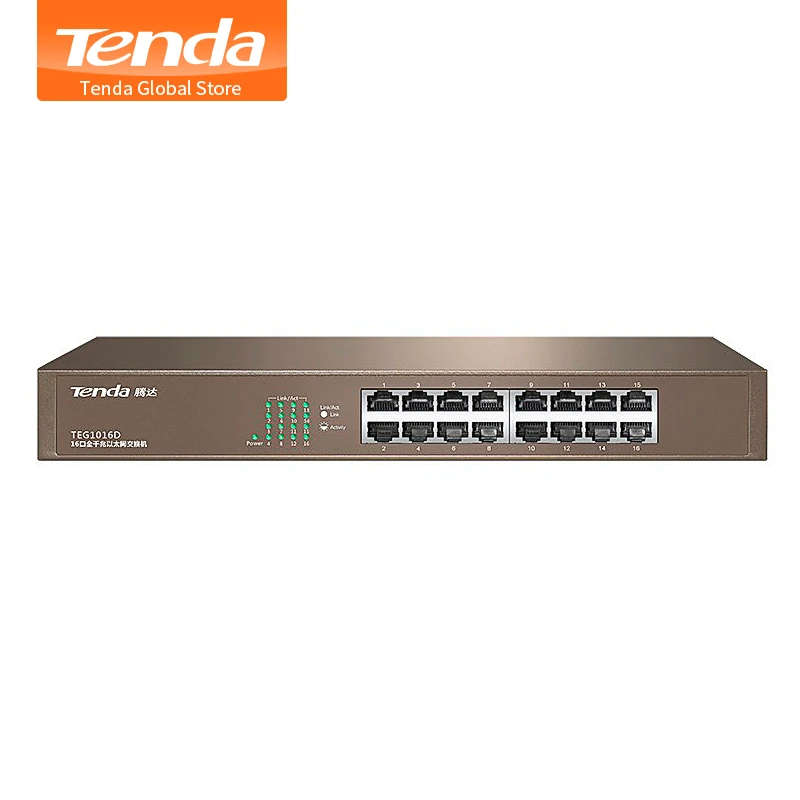 Tenda 16 Port GB Ethernet Switch - TEG1016D-16  [FOR SPARES OR REPAIR ]