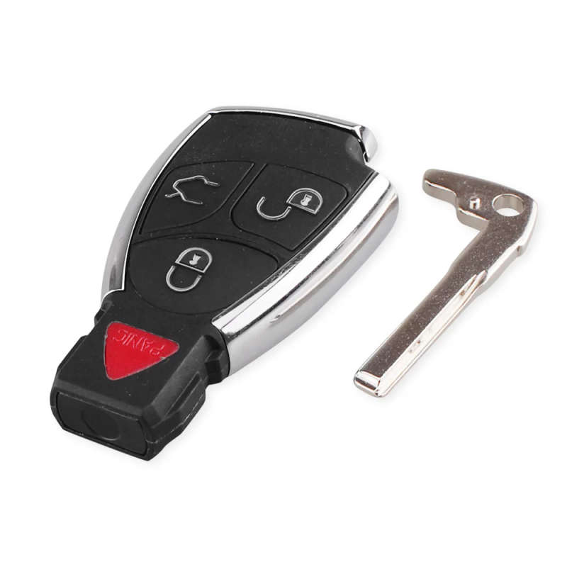 4 Buttons Modified Key Shell Fob Case For Mercedes Benz CLS C E S 3+1 Button Bright Side