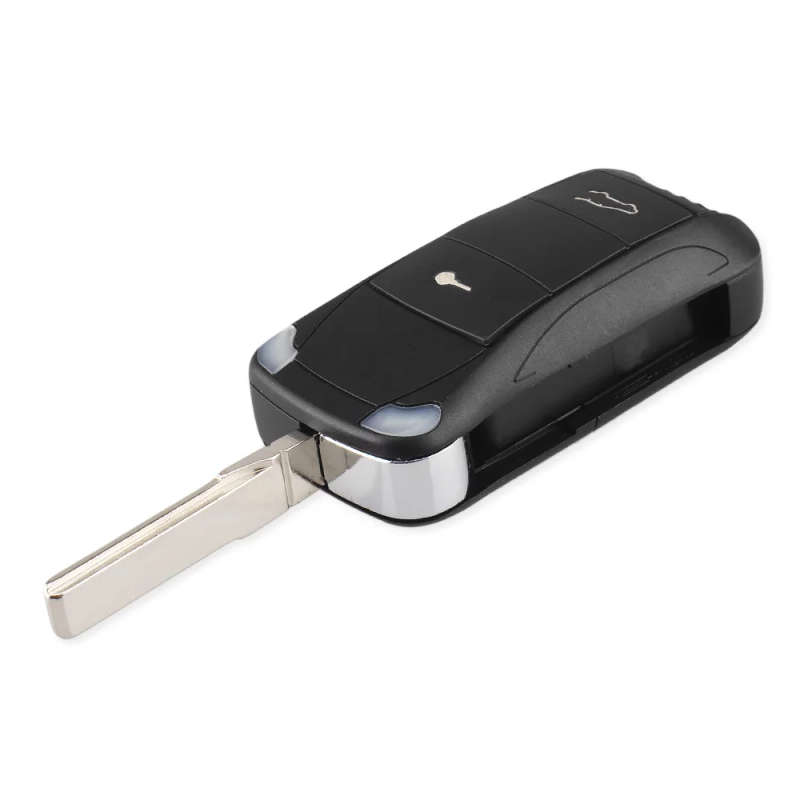 Replacement Shell Remote Flip Folding Car Key Case Fob 2 Buttons For Porsche Cayenne GTS