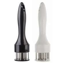 Multi-Function Plastic Meat Tenderizer with Stainless Steel Prongs (In Black, Purple and Green)