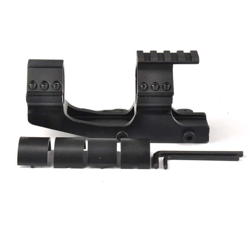 Tactical QD Cantilever 25.4mm to 30mm Rifle Scope Mount for 20mm Rails Triple Picatinny Sc