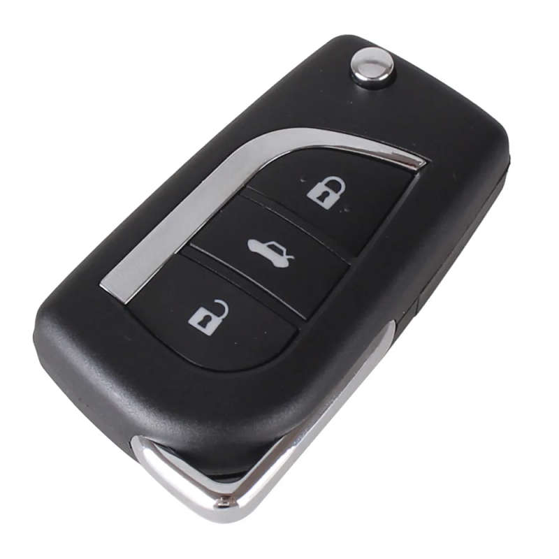 3 Buttons Car Flip Folding Key Shell Blank Remote Fob Case For Toyota Corolla EX VIOS Key Toy43