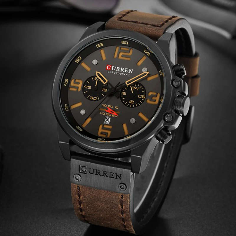 Curren 8314 Top Brand Luxury Mens Watches Men Military Sport Wristwatch  Leather Quartz Watch Relogio Masculino erkek saat