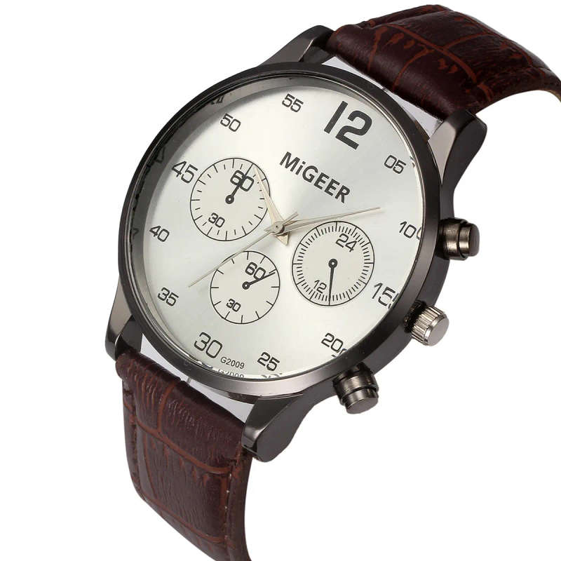 MiGEER Mens Watch. - Brown.