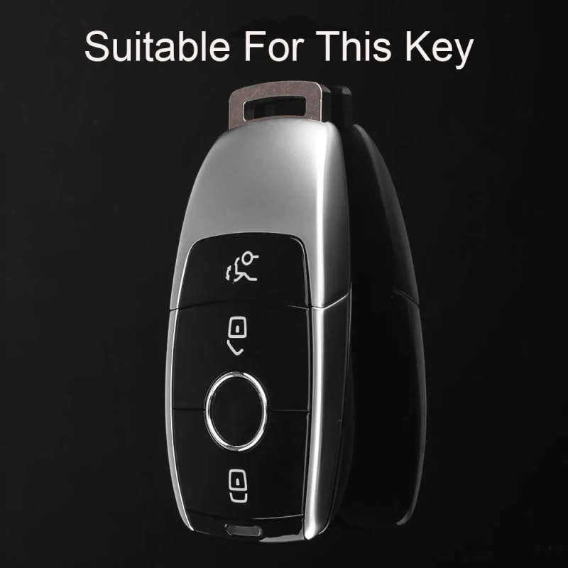 Leather Car Key Case For Mercedes Benz AMG 2017 E Class W213 key Chain Ring Cover
