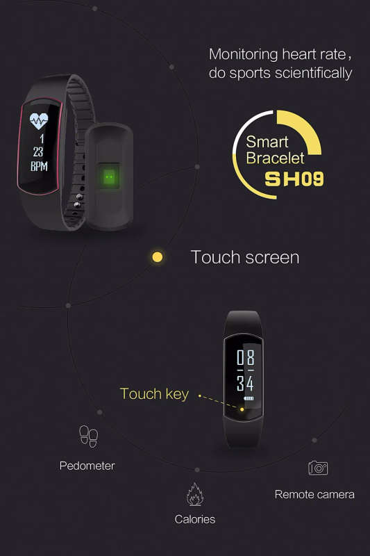 Smart band Bracelet IP67 Heart Rate Monitor Sport Fitness Tracker for Android iOS smartphone (7)