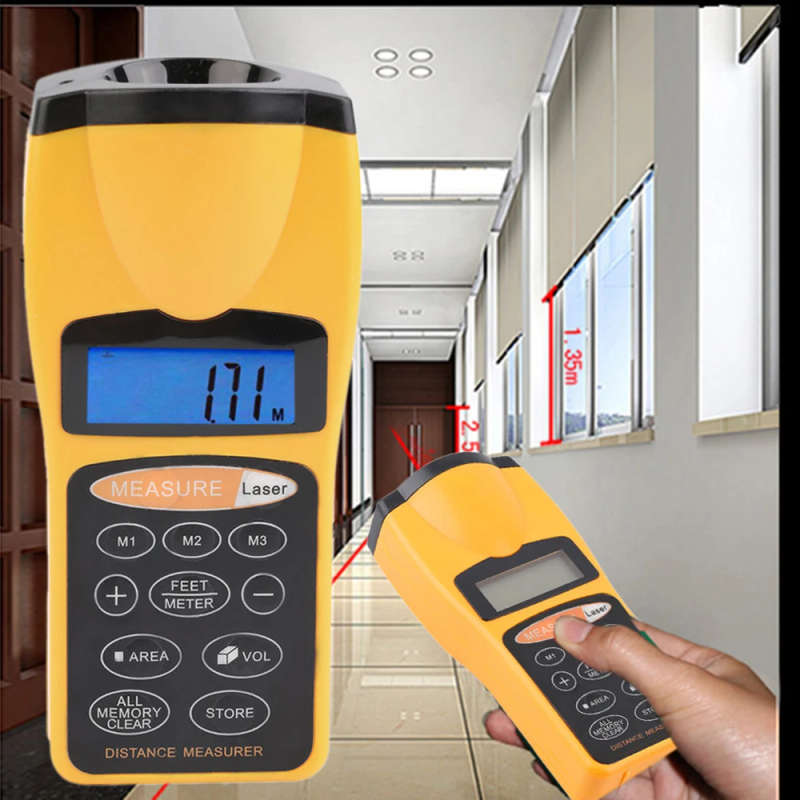 Digital Ultrasonic and Laser Point Distance Measure
