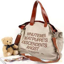 Cool Bell Women's Large Capacity Canvas Letter Tote