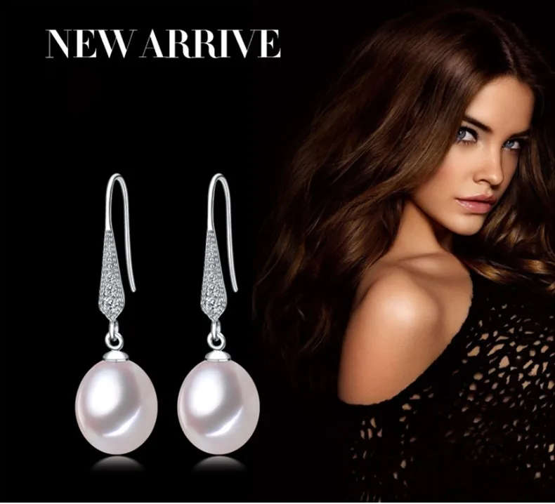 100% GENUINE PEARL - Genuine 925 Sterling Silver Earring - Purple PEARL