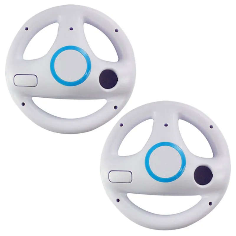 2 x Mario Kart Game Racing Wheel For Nintendo Wii White *Free Shipping